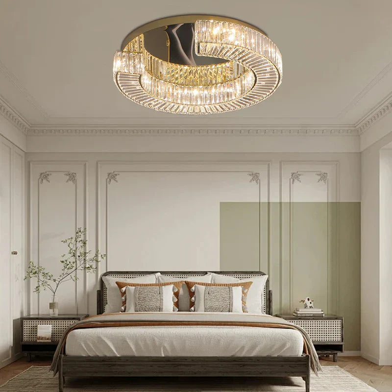 DecorBites™ Crystal Ceiling Lamp: Luxury Décor for Living Room & Bedroom