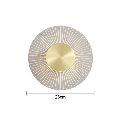 DecorBites™ Gold LED Round Wall Lamp for Elegant Indoor Lighting