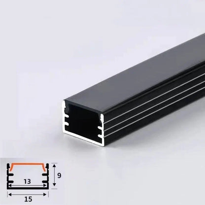 DecorBites™ LED Aluminum Profile Recessed U/YW-Shape Hidden Channel Milky Cover Bar Strip Light