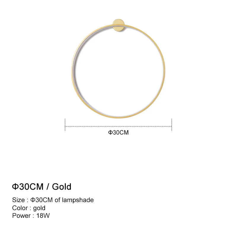 DecorBites™ LED Wall Lights for Modern Circle Decor in Bedroom, Living Room, Restaurant