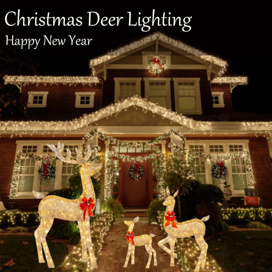 DecorBites™ Christmas Reindeer Elk LED Light Outdoor Decor Sculpture