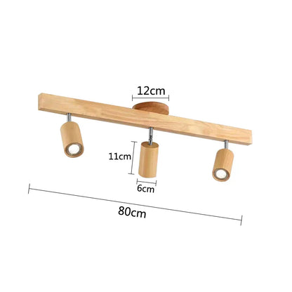 DecorBites™ LED Ceiling Lamp: Modern Wood Design with Spotlight for Various Spaces