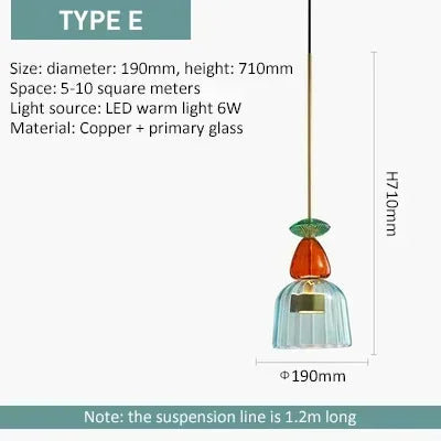 DecorBites™ Glass Pendant Lights for Kitchen Dining Room Island Chandeliers