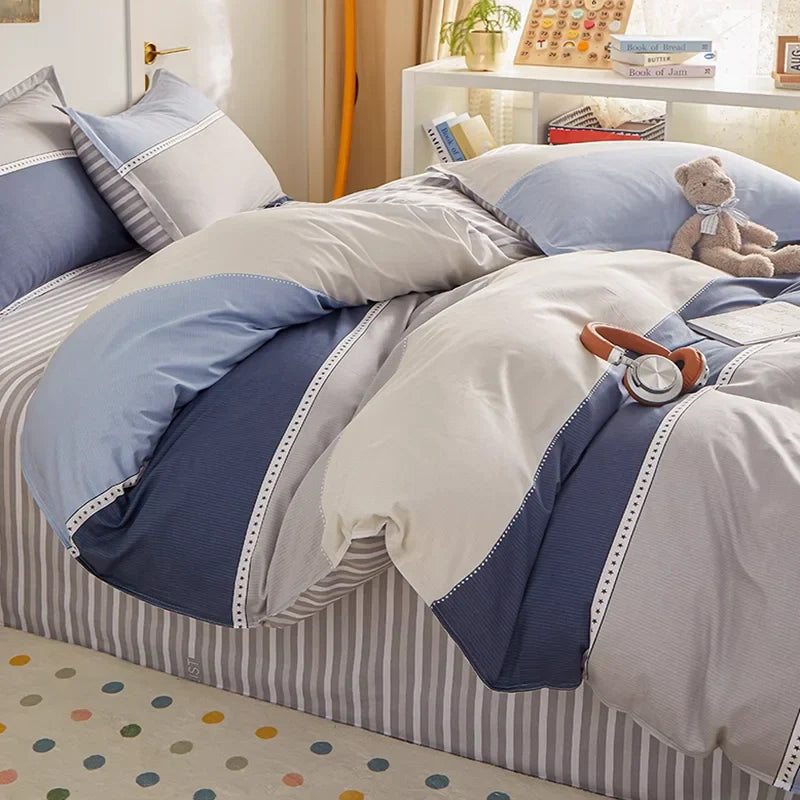 غطاء لحاف فردي قطني من DecorBites™ - غطاء لحاف لطيف على البشرة لسرير كينج فردي