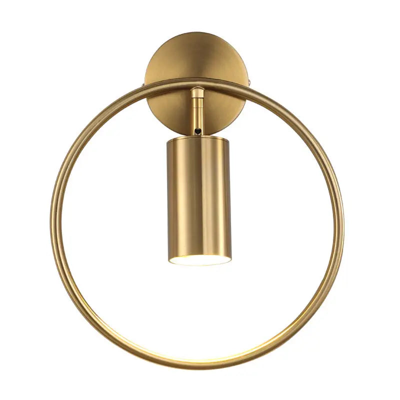 DecorBites™ Brass Gold Ring Adjustable LED Wall Sconce Light for Home Hotel Corridor