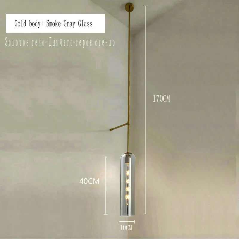 DecorBites™ E27 Glass Wall Light in Smoke Gray Amber Milky White Green for Bedroom Living Room