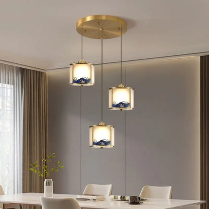 ديكوربايتس™ إضاءة مدخل نحاسية بالكامل، رأس غرفة النوم، السقف، الممر، إضاءة درج دوارة