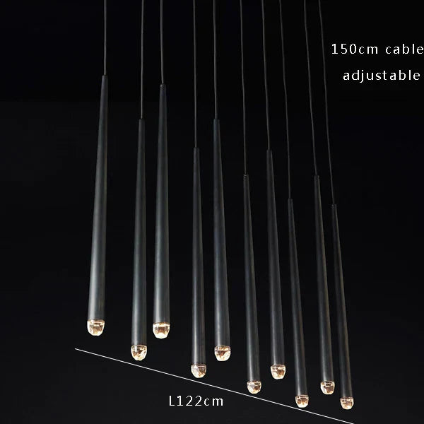 Lámpara de techo DecorBites™ con forma de gota de agua de cristal para una decoración clásica de sala de estar.