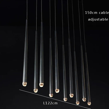 Lámpara de techo DecorBites™ con forma de gota de agua de cristal para una decoración clásica de sala de estar.