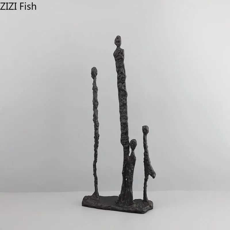 DecorBites™ Abstract Cast Iron Figure Sculpture Modern Home Decor Statue Craft