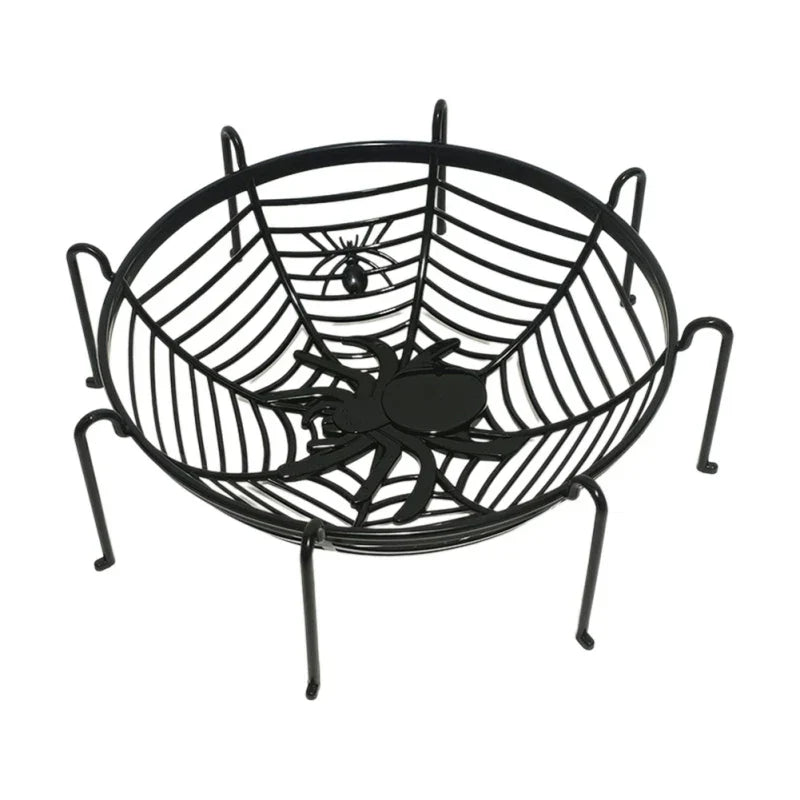 DecorBites™ Halloween Skull Spider Tray Snack Storage Plate Fruit Basket Candy Box