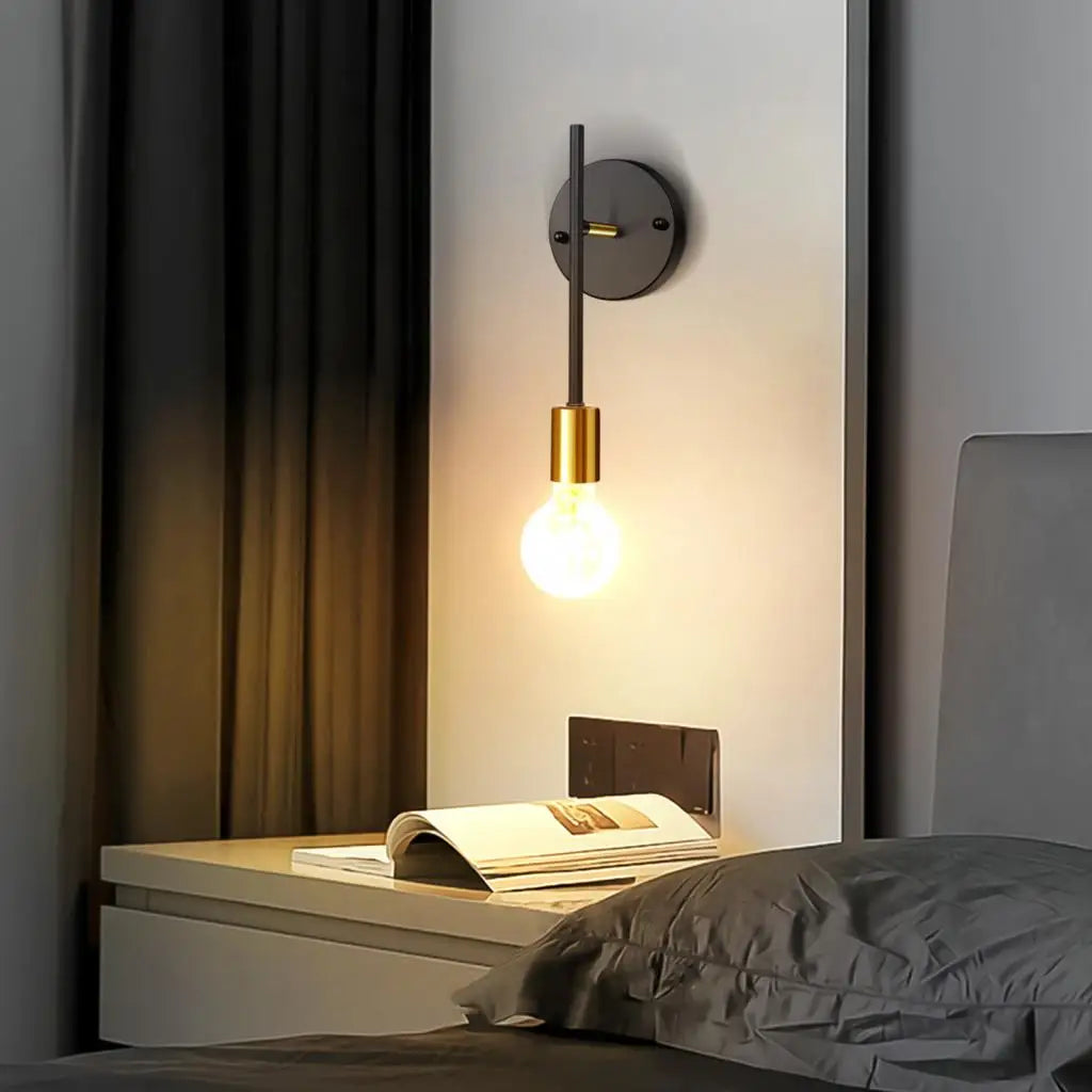Black Industrial Wall Sconce Style B Design