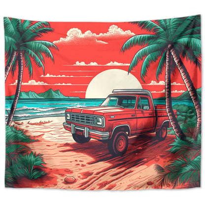 Decobites Sun Background Wall Tapestry for Home Decoration and Camping