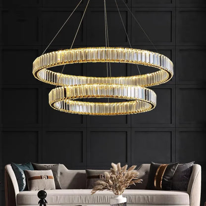 DecorBites™ Crystal LED Ceiling Chandeliers: Modern Living Room Dining Room Pendant Lamp