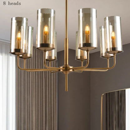 DecorBites™ Glass Chandelier: Elegant Nordic Design Hanging Lamp for Kitchen Island, Restaurant, and Home