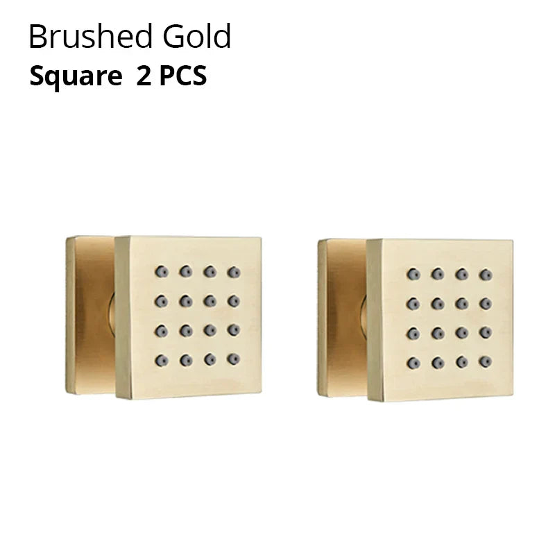 DecorBites™ Brass Body Round Shower SPA Jets for Luxurious Bathroom Massage Experience