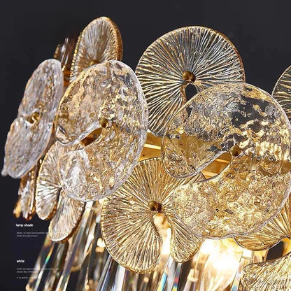 DecorBites™ Crystal Lotus Chandelier: Nordic Luxury for Home Decor, Restaurant, Hotel & Bedroom
