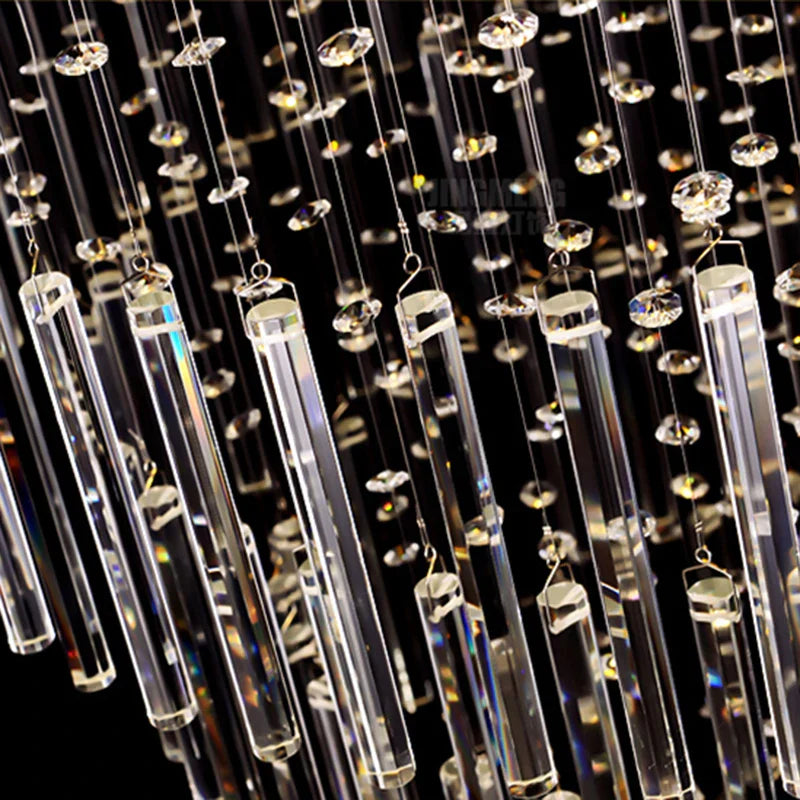 DecorBites™ Crystal Chandelier Lighting Luxury Home Decor Loft Villa Stairs Chandeliers