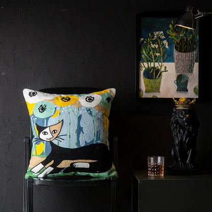 DecorBites™ Christmas Picasso Style Abstract Cushion Cover for Living Room Sofa and Bed