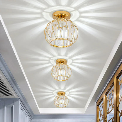DecorBites™ Crystal Ceiling Lamp: Modern Nordic Aisle Corridor Light for Elegant Home Decor