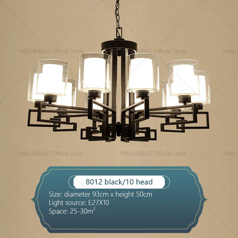 DecorBites™ Chinese Style Luxury Living Room Chandelier for Elegant Homes