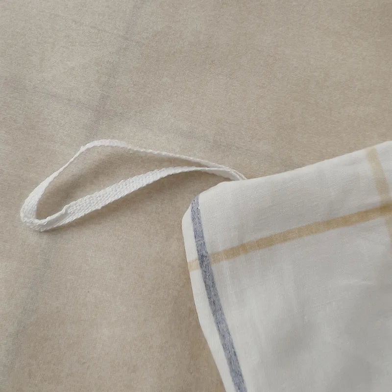 طقم سرير DecorBites™ مطبوع هندسيًا من القطن بنسبة 100% - سرير فردي بمقاس كوين