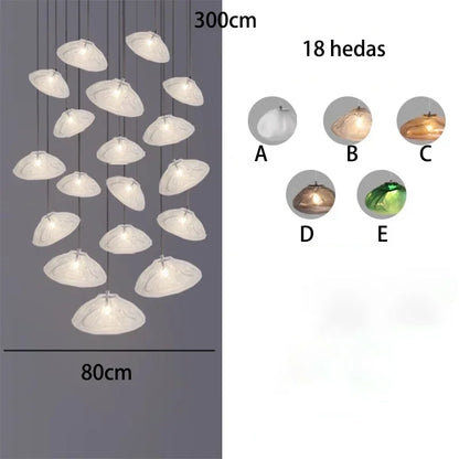 ثريا كريستالية من ديكوربايتس™، مصباح معلق على الدرج | إضاءة عصرية لغرفة المعيشة