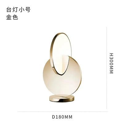 Lámpara colgante de hierro dorado con círculo geométrico DecorBites™