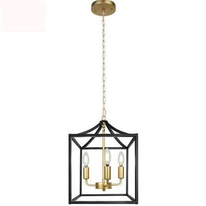 DecorBites™ Black Farmhouse Chandelier for Dining Kitchen Living Room E14 Lamp