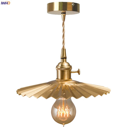 Decorbites™ Messing-Falten-LED-Hängeleuchten für Vintage-Loft-Dekoration und Beleuchtung