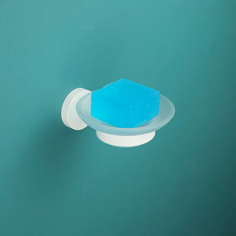 DecorBites™ Bathroom Accessory Set: Towel Rack, Toilet Brush, Paper Holder, Toothbrush Holder, Soap Tray