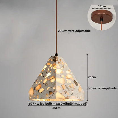 DecorBites™ LED Terrazzo Pendant Lights for Corridor, Bedroom, Living Room - Japanese Style Lighting
