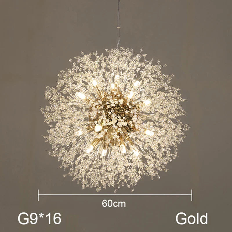 DecorBites™ Dandelion Chandelier: Nordic Minimalist Wrought Iron LED Indoor Light for Living Room