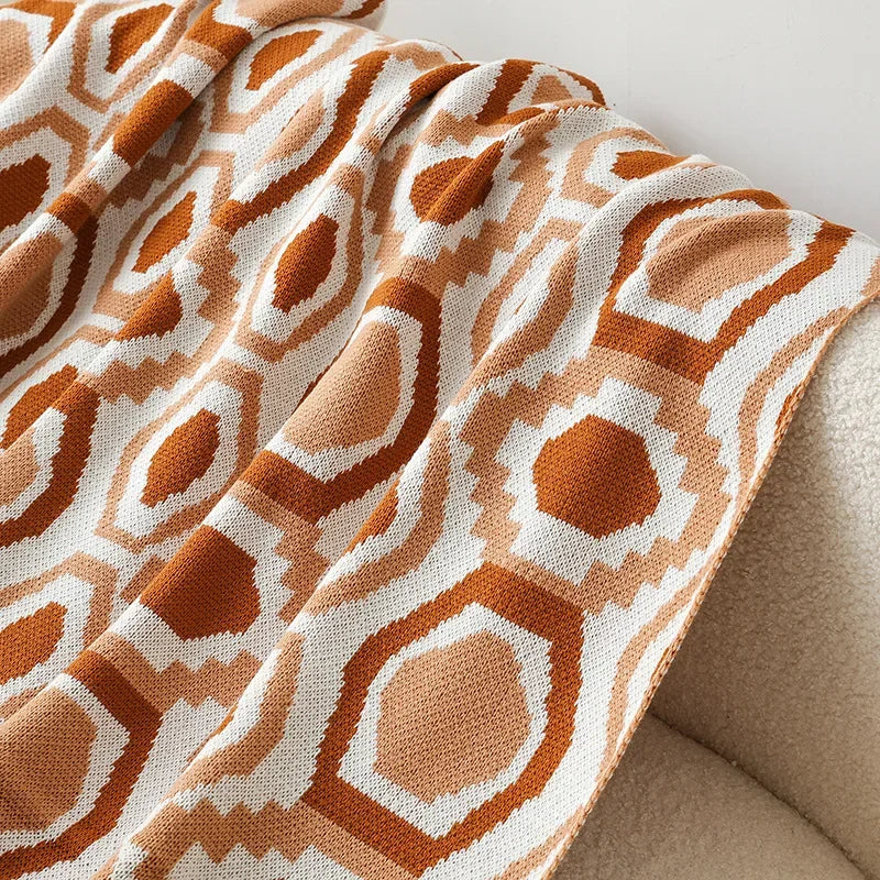DecorBites™ Bohemian Winter Blanket: Skin-friendly, Thick & Multifunctional for Office, Travel & Home