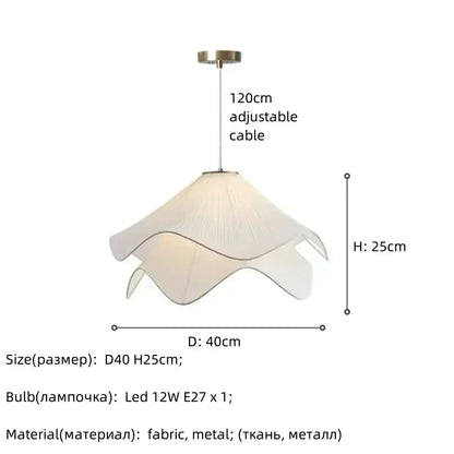 DecorBites™ Fabric Petal Pendant Lights - Nordic Creamy Bar Suspension Lamp