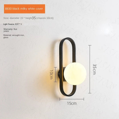 DecorBites™ LED Glass Wall Sconce Lamp for Bedroom Living Room Staircase