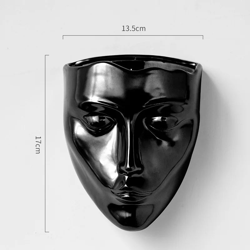 DecorBites™ Ceramic Wall-mounted Vase for Plant Pots and Flower Arrangement