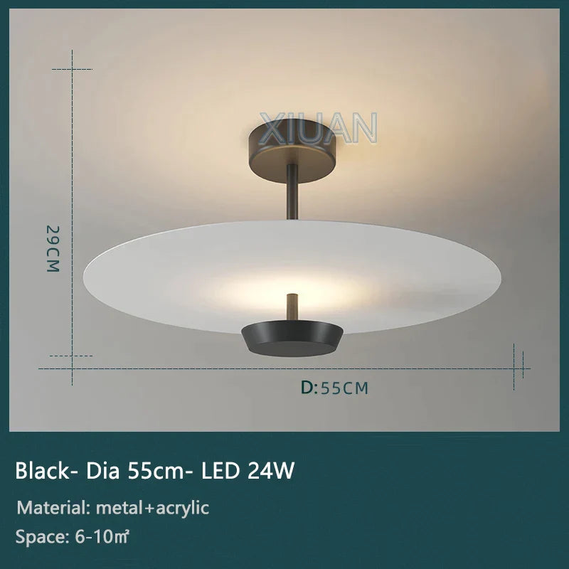 DecorBites™ Black Gold Round Chandelier with Remote Control Dimming Ceiling Lights