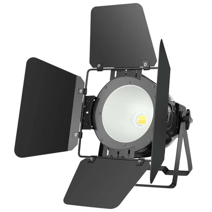 Decorbites™ Großer Wagen 200W COB Par-Scheinwerfer Warm-/Kaltweiß mit Scheunentor für Bühnenbeleuchtung bei Partys