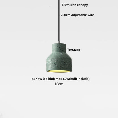DecorBites™ Terrazzo Stone LED Pendant Lamp for Industrial Loft, Bar, Coffee, Living Room.