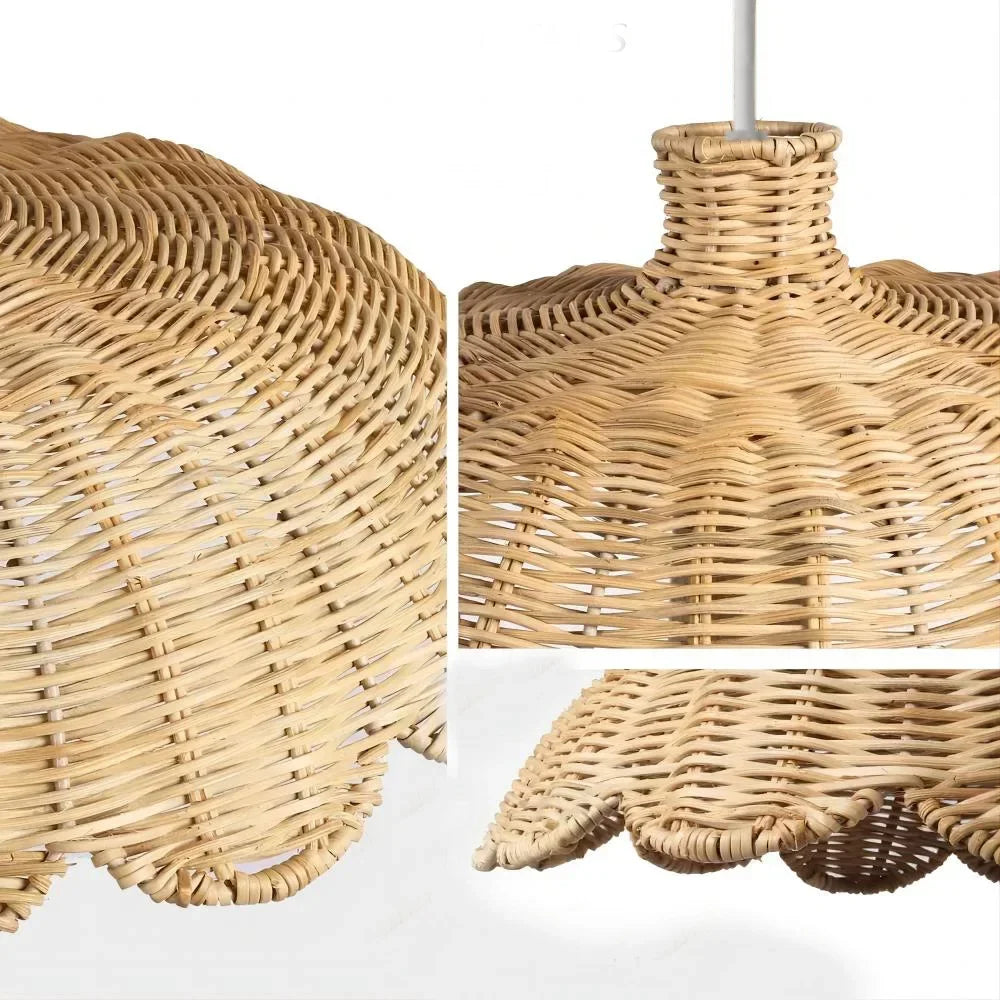 DecorBites™ Handmade Rattan Pendant Lamps - Chinese Style Lighting for Home, Restaurant & Coffee Shop
