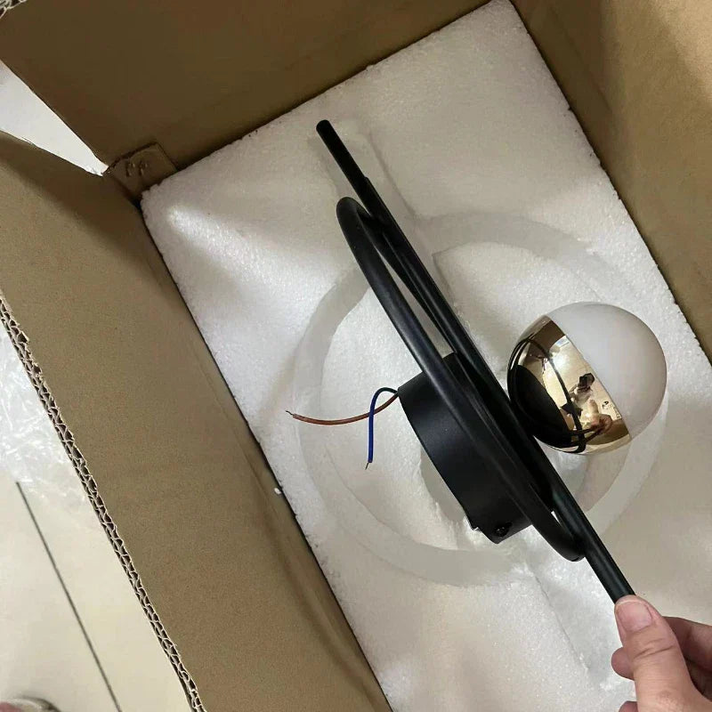 ديكوربايتس™ مصباح حائط LED على شكل كرة زجاجية، إضاءة عصرية فاخرة للديكور المنزلي