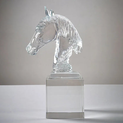 DecorBites™ Horse Head Crystal Statue - Decorative Room Sculpture