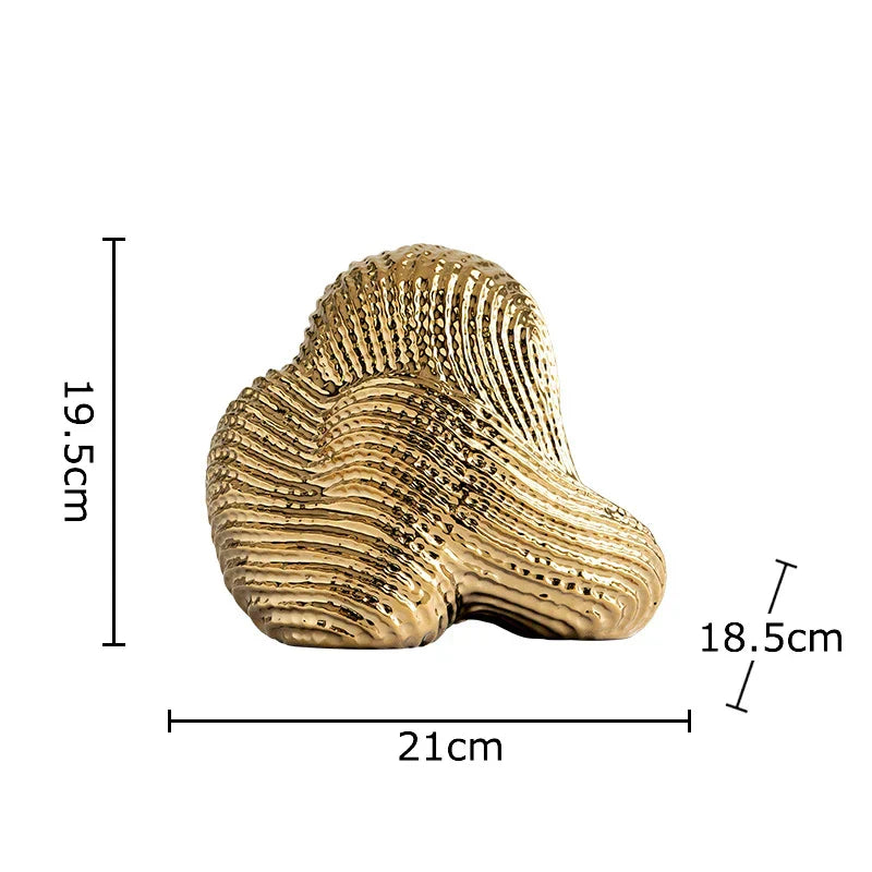 DecorBites™ Abstract Ceramic Rockery Sculpture Ornament for Aesthetic Desk Decoration