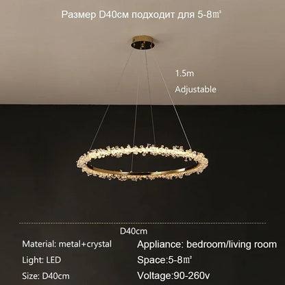 DecorBites™ Crystal Pendant Chandelier Modern Luxury Interior Decoration Lighting