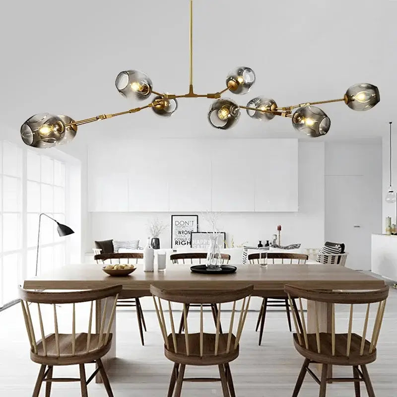 DecorBites™ Contemporary Glass Bubble Chandelier for Living Room