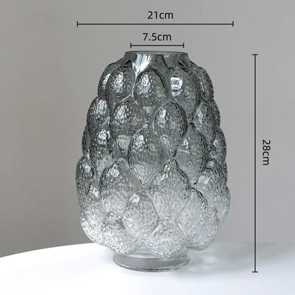 DecorBites™ Gradient Glass Vase for Home Decor & Hydroponic Flowers