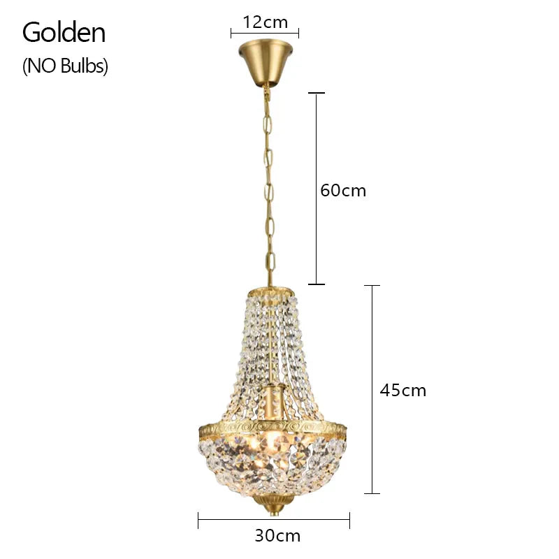 Retro Crystal Iron Pendant Light