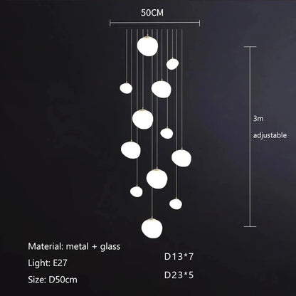 DecorBites™ Gregg Glass Pendant Light: Stylish LED Hanging Lamp for Dining Kitchen LOFT.