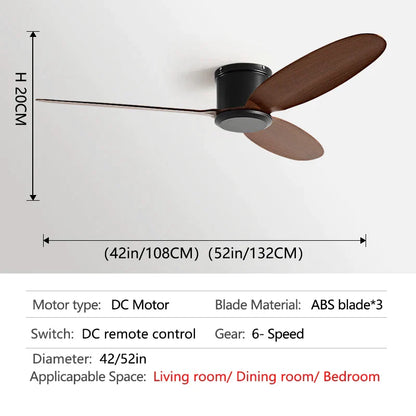 DecorBites™ Black Modern DC Ceiling Fan Remote Control for Office Living Room